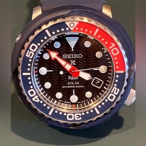 Special Edition - Seiko Tuna Prospex SNE499 PADI Solar Pepsi Watch ExtraStrap.